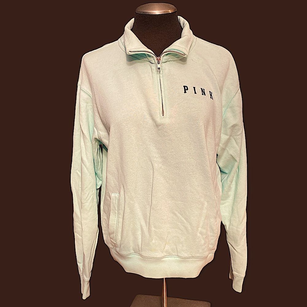 PINK Victoria’s Secret light sea foam tie-dye sweatshirt